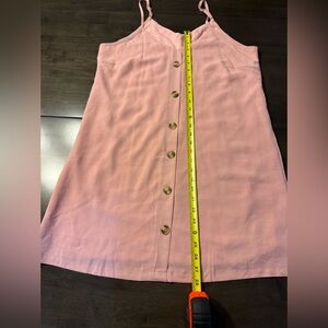 Amazon Pink Button-Front Mini Dress